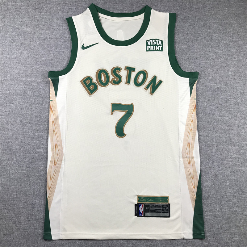Men Boston Celtics #7 Jaylen Brown White Nike City Edition 2025 NBA Jersey